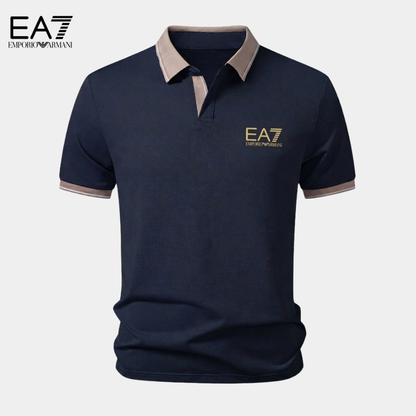 EA7™ Premium-Polo mit Kontrast