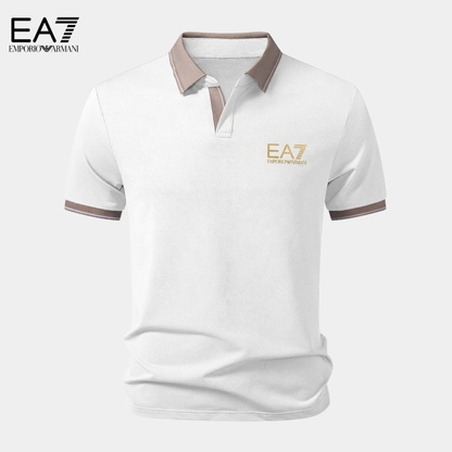 EA7™ Premium-Polo mit Kontrast