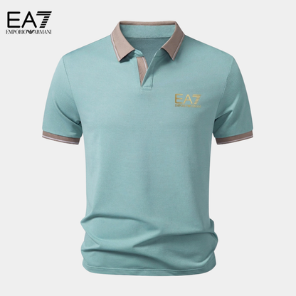 EA7™ Premium-Polo mit Kontrast