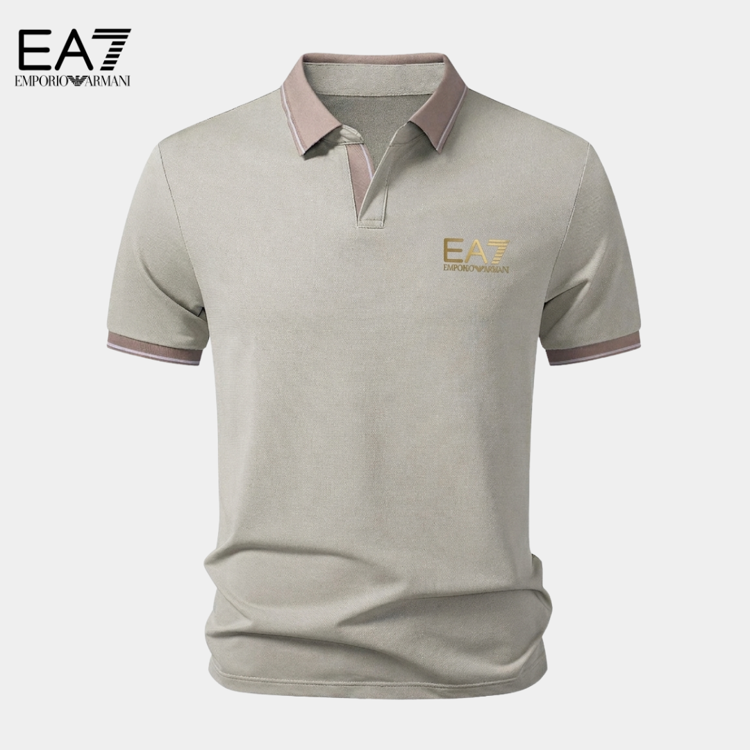 EA7™ Premium-Polo mit Kontrast