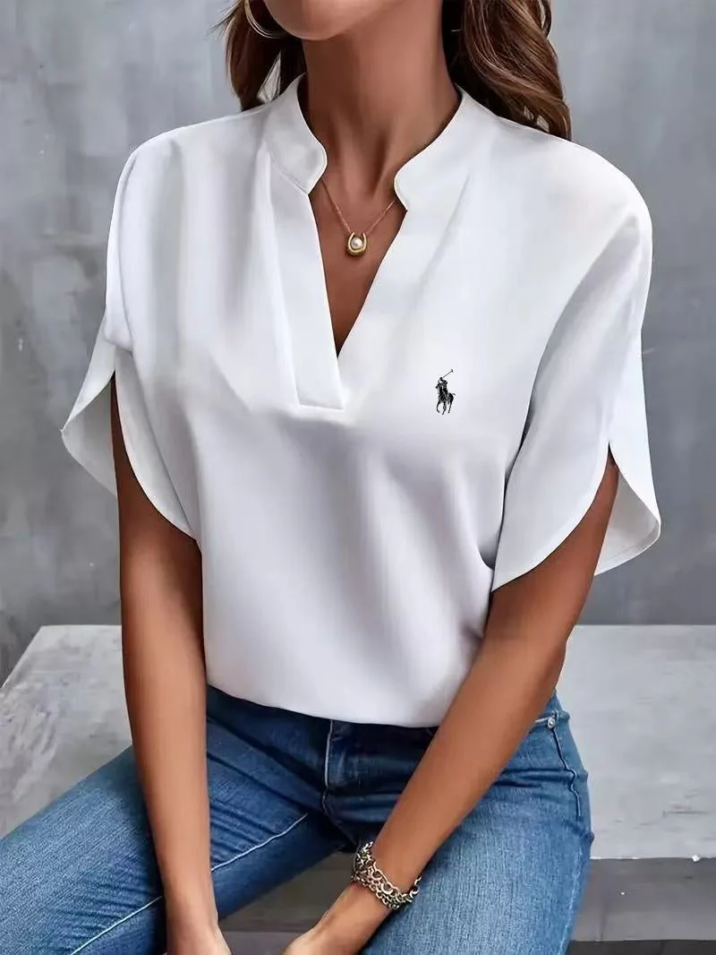R&L – T-Shirt mit V-Ausschnitt