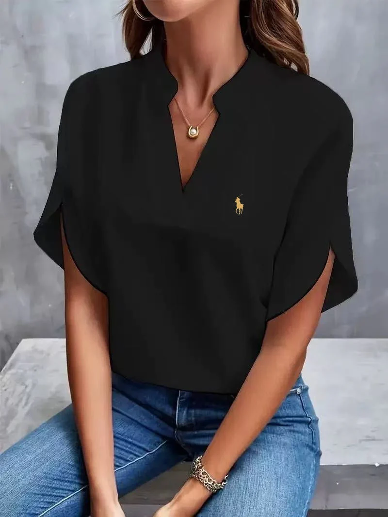 R&L – T-Shirt mit V-Ausschnitt