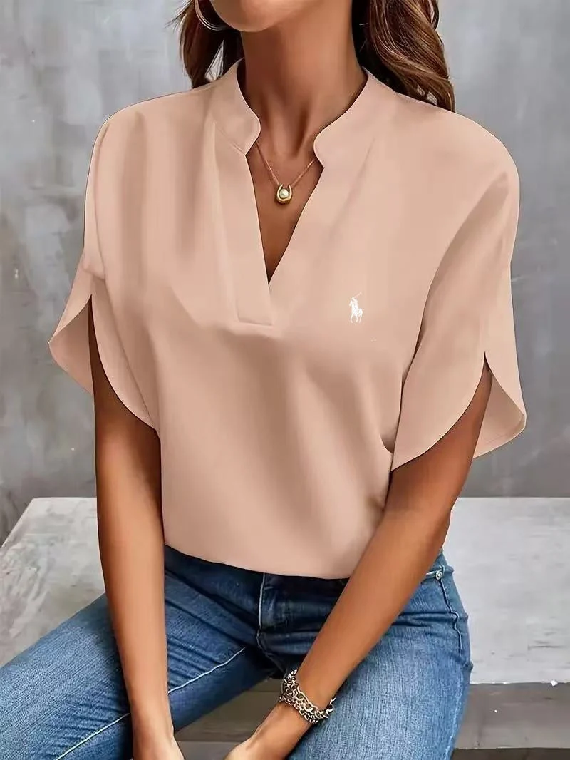 R&L – T-Shirt mit V-Ausschnitt
