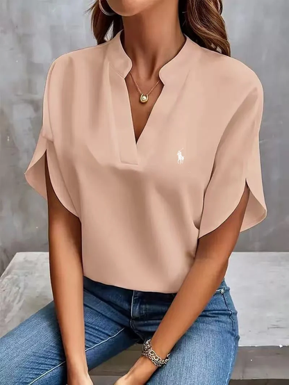 R&L – T-Shirt mit V-Ausschnitt